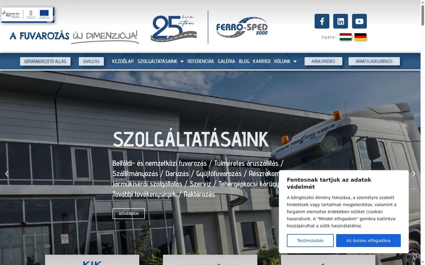 Captura de ecrã do banner de consentimento apresentado antes de qualquer interação