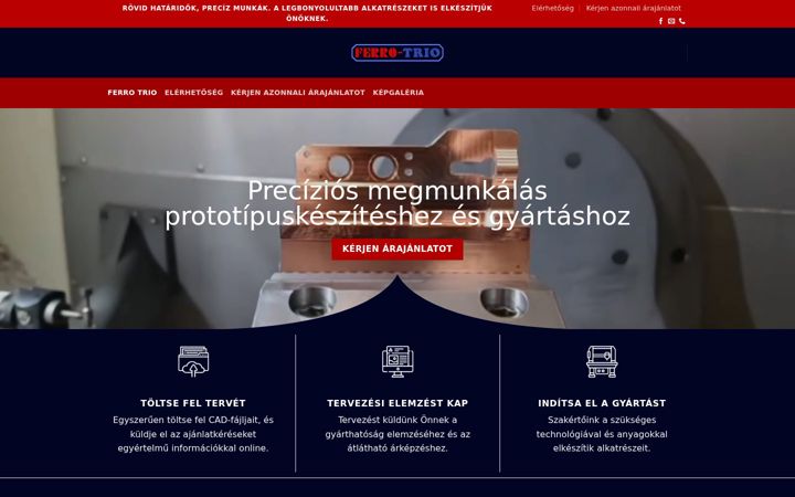 Screenshot of ferrotrio.hu