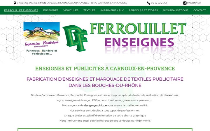 Screenshot of ferrouillet-enseignes.fr