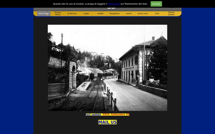 Snímek obrazovky ferroviamenaggioporlezza.it