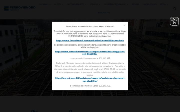 Screenshot ta' ferrovienord.it