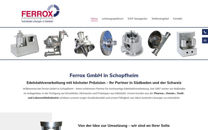 Screenshot of ferrox-gmbh.de