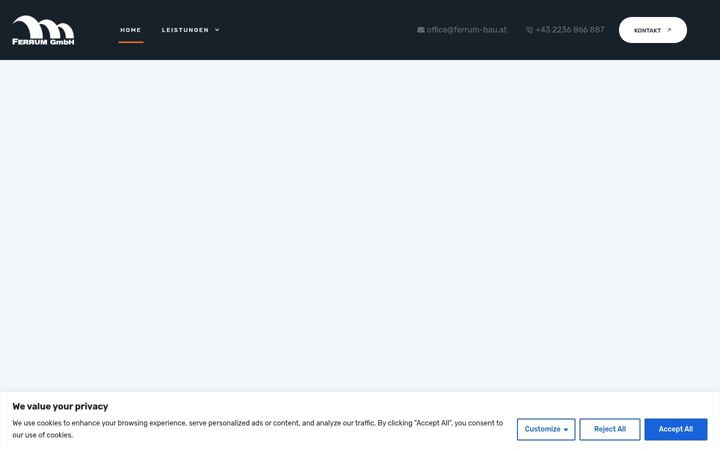 Screenshot ta' ferrum-bau.at