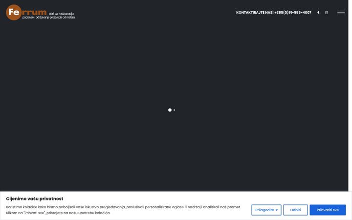 Screenshot of ferrumrestauracija.com