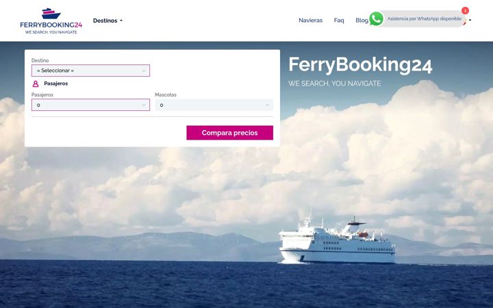 Screenshot of ferrybooking24.es
