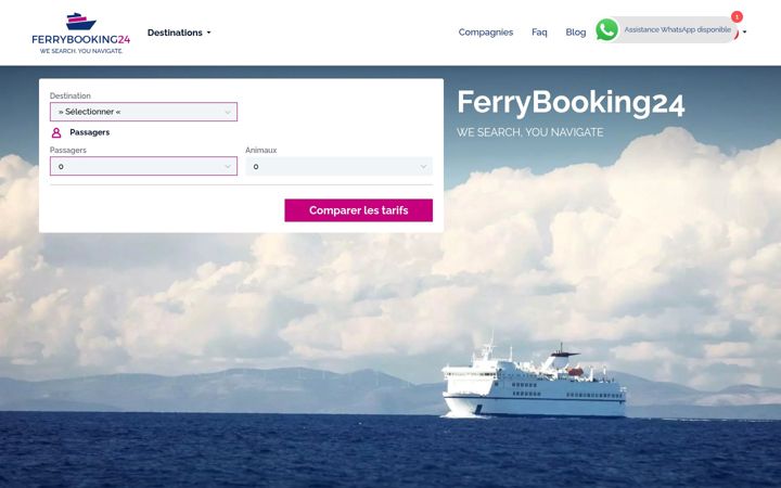 Screenshot of ferrybooking24.fr