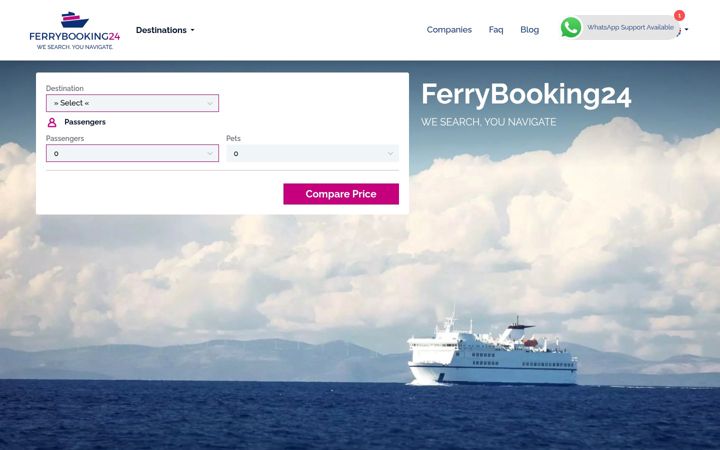 Screenshot of ferrybooking24.net