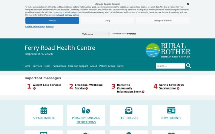 Screenshot of ferryroadhealthcentre.net