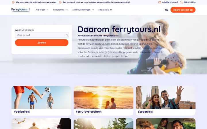 Screenshot of ferrytours.nl