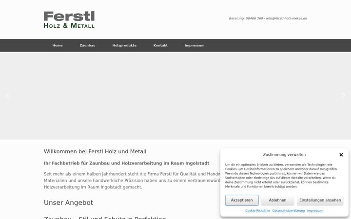 Screenshot ta' ferstl-holz-metall.de