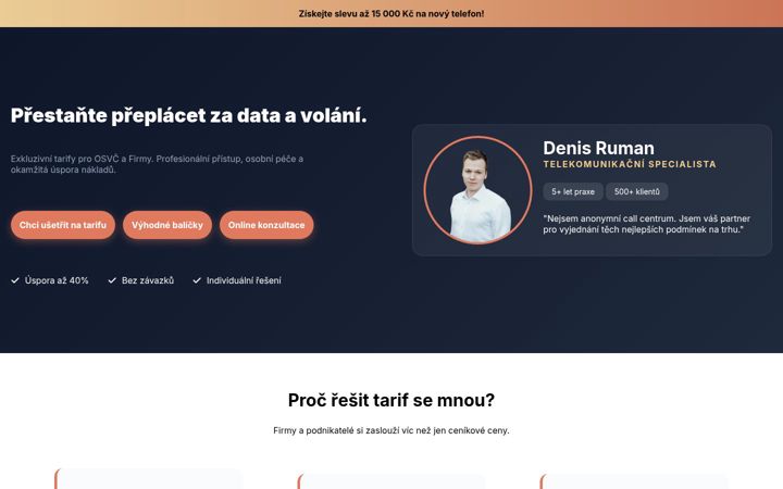 Screenshot of fertarif.cz