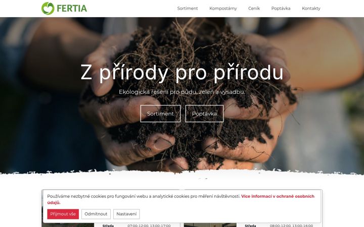 Screenshot of fertia.cz
