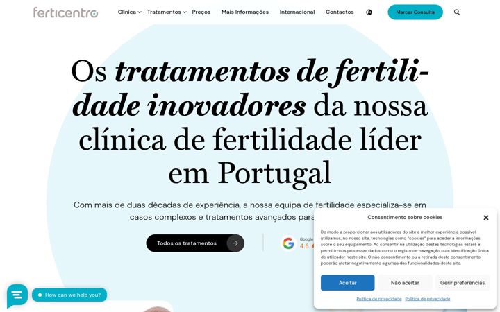 Zrzut ekranu ferticentro.pt