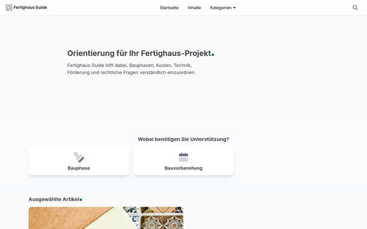 Képernyőkép: fertighaus-guide.de