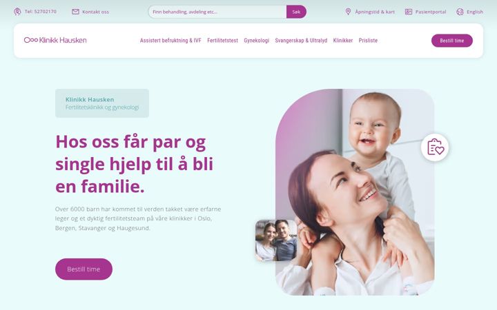 Screenshot of fertilitet-vest.no