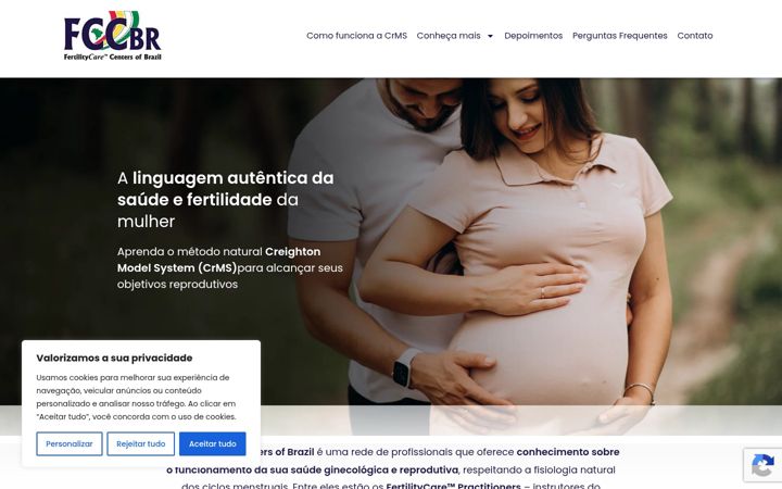 Screenshot of fertilitycarebrasil.com.br