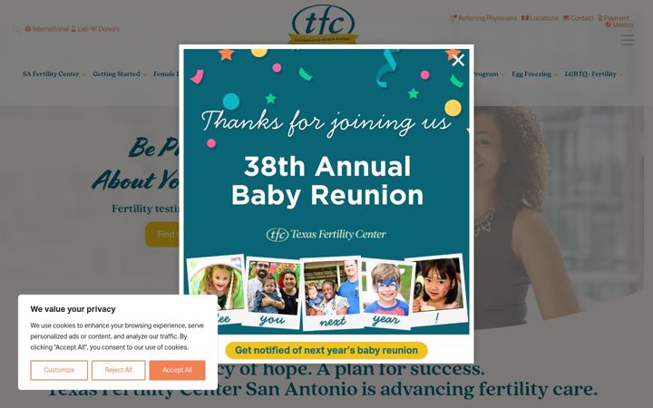 Screenshot of fertilitysanantonio.com