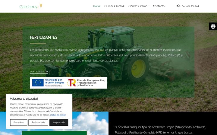 Screenshot of fertilizantesgarciarroyo.es