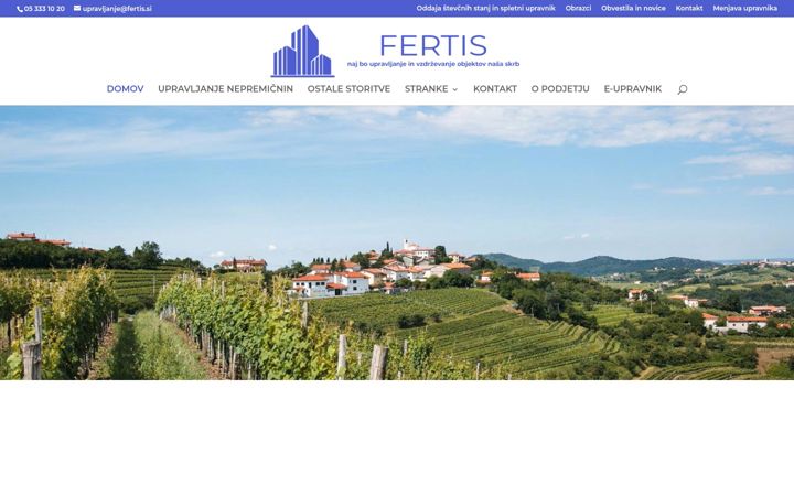 Screenshot του fertis.si