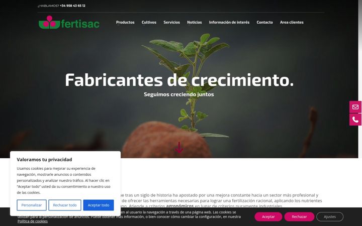 Screenshot του fertisac.es