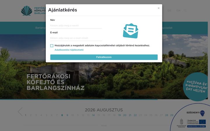 Screenshot of fertorakosikofejto.hu