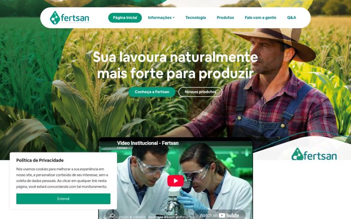 Snímek obrazovky fertsan.com.br