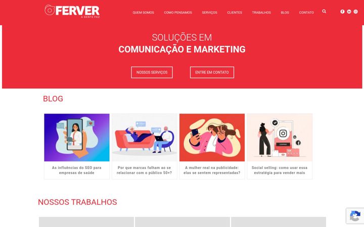 Snímek obrazovky ferver.com.br