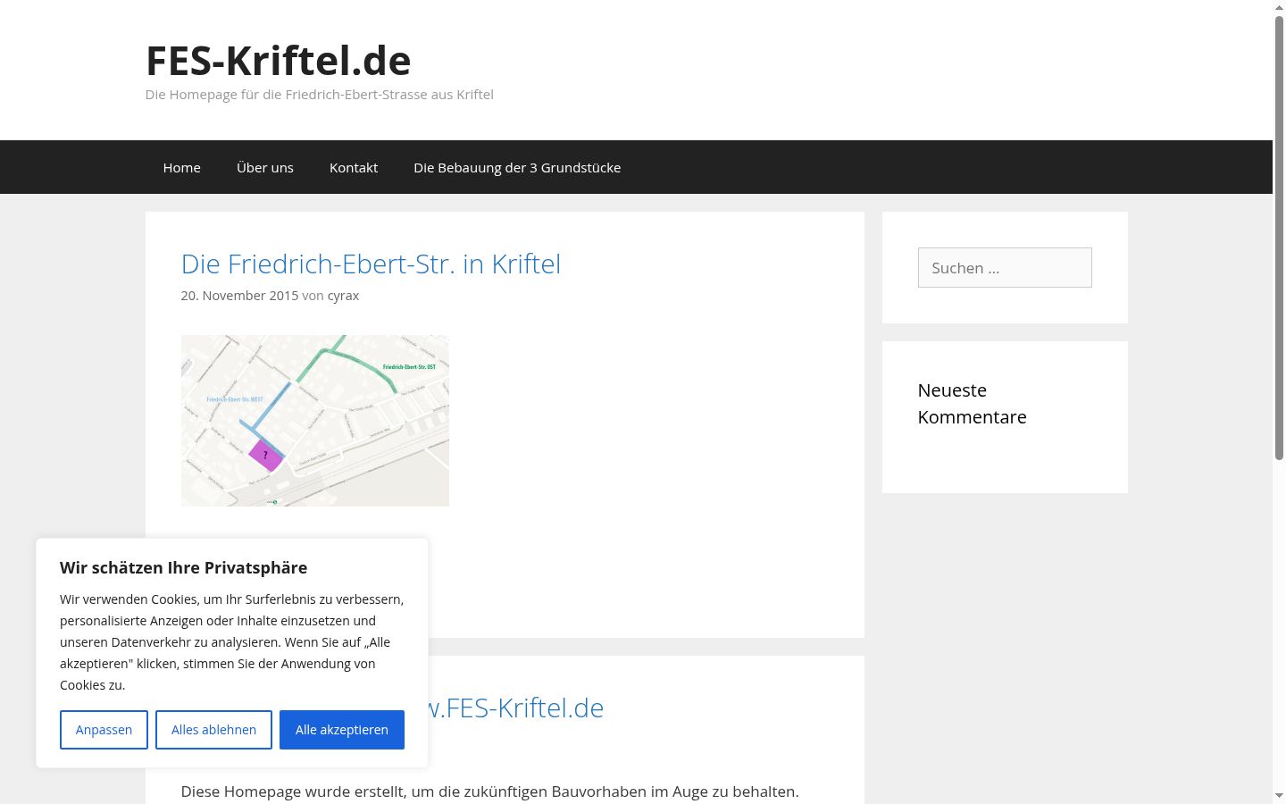 Screenshot del banner di consenso mostrato prima di qualsiasi interazione