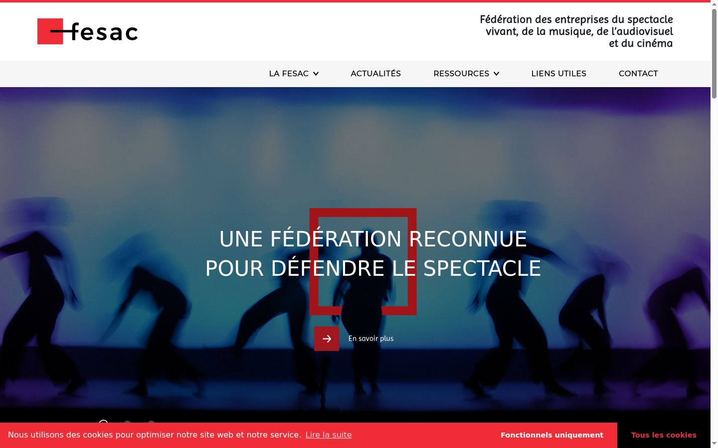 Capture d'écran de la bannière de consentement affichée avant toute interaction