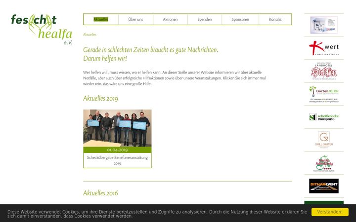 Screenshot of feschthealfa.at