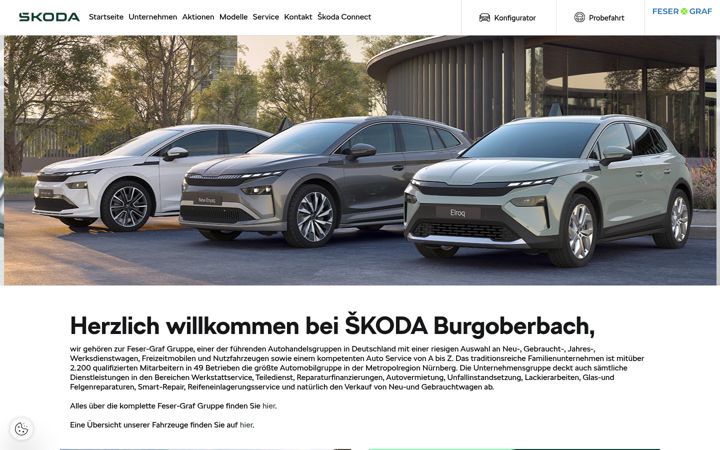 Screenshot of feser-breitschwert.skoda-auto.de