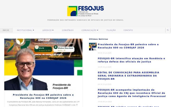 Snímek obrazovky fesojus.org.br