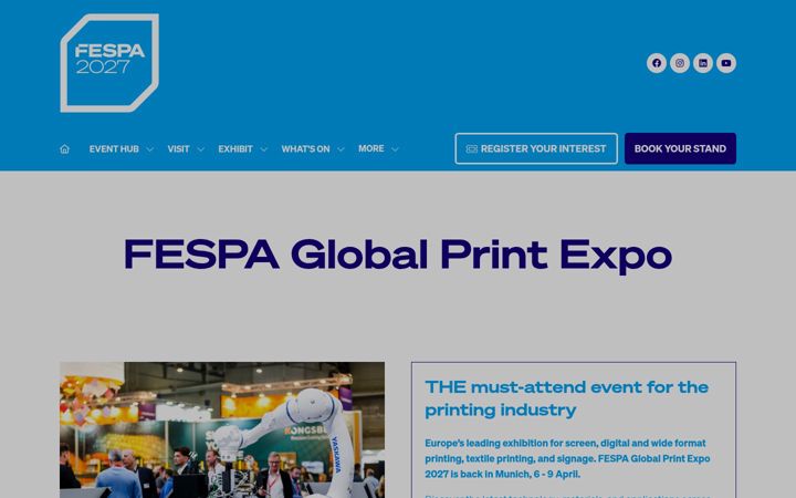 Screenshot of fespaglobalprintexpo.com