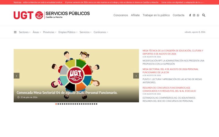 Screenshot of fespugtclm.es