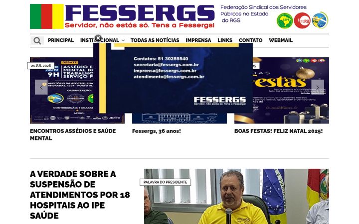 Snímek obrazovky fessergs.com.br