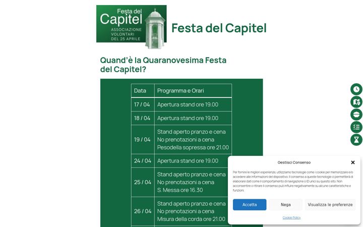 Screenshot of festadelcapitel.it
