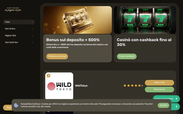 Screenshot ta' festadelfalo.it