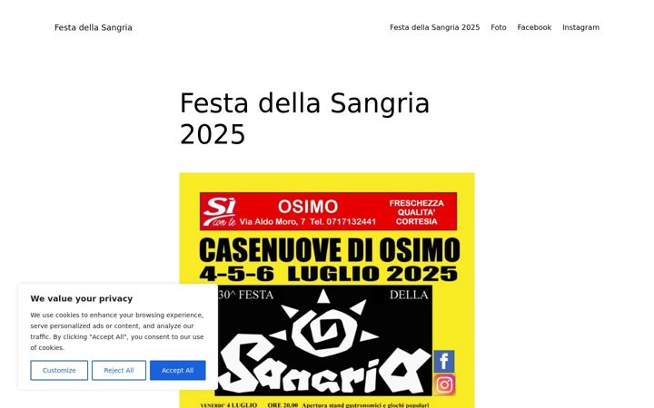 Screenshot of festadellasangria.it