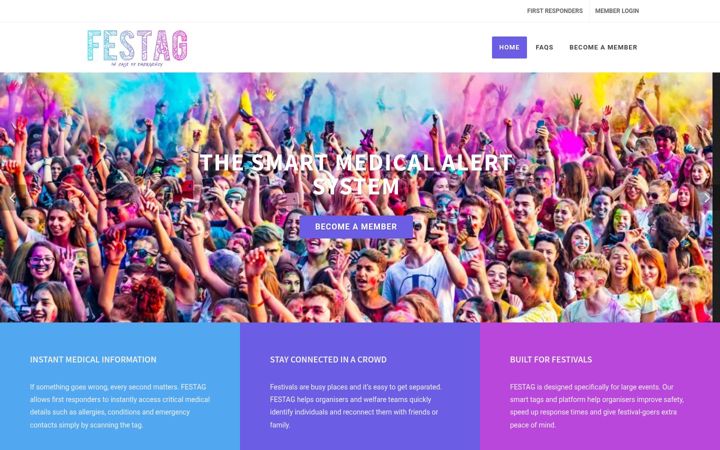 Screenshot of festag.co.uk