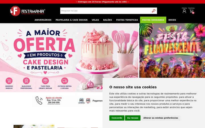 Screenshot of festamania.pt