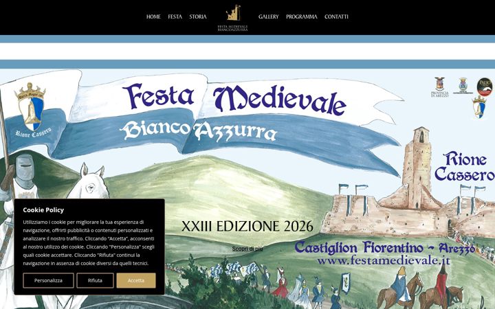 Screenshot of festamedievale.it
