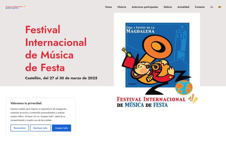 Kuvakaappaus sivustosta festbandcastellon.es