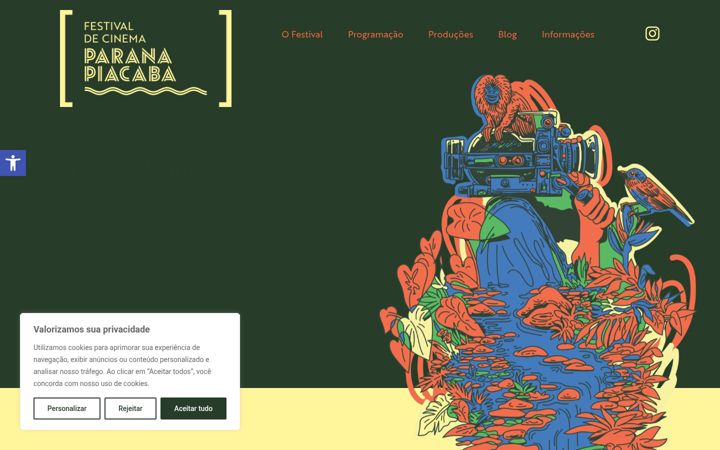 Screenshot of festcineparanapiacaba.com.br