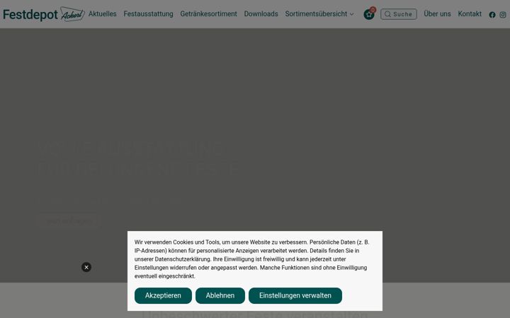 Screenshot of festdepot.at