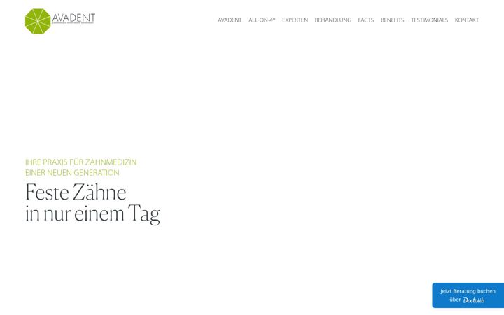 Screenshot of feste-zaehne-avadent.de