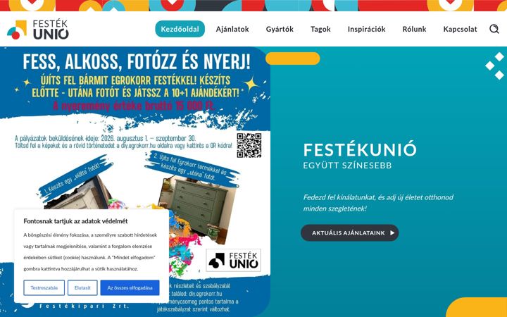 Screenshot of festekunio.hu