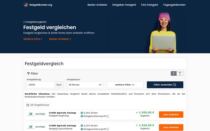 Screenshot of festgeldkonten.org