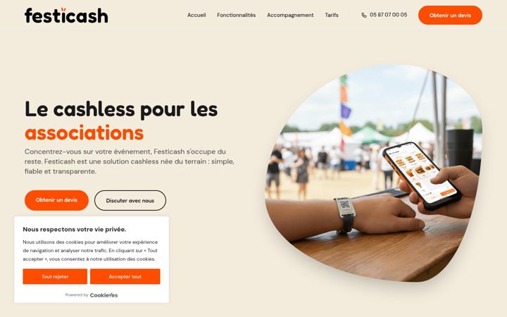 Screenshot of festicash.fr