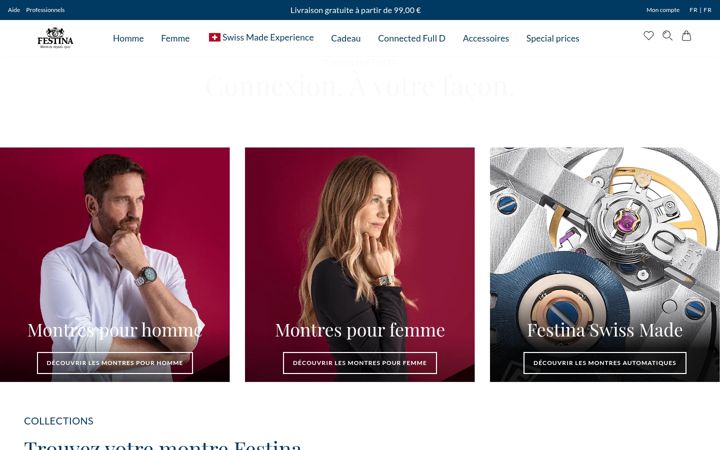 Screenshot of festina.fr