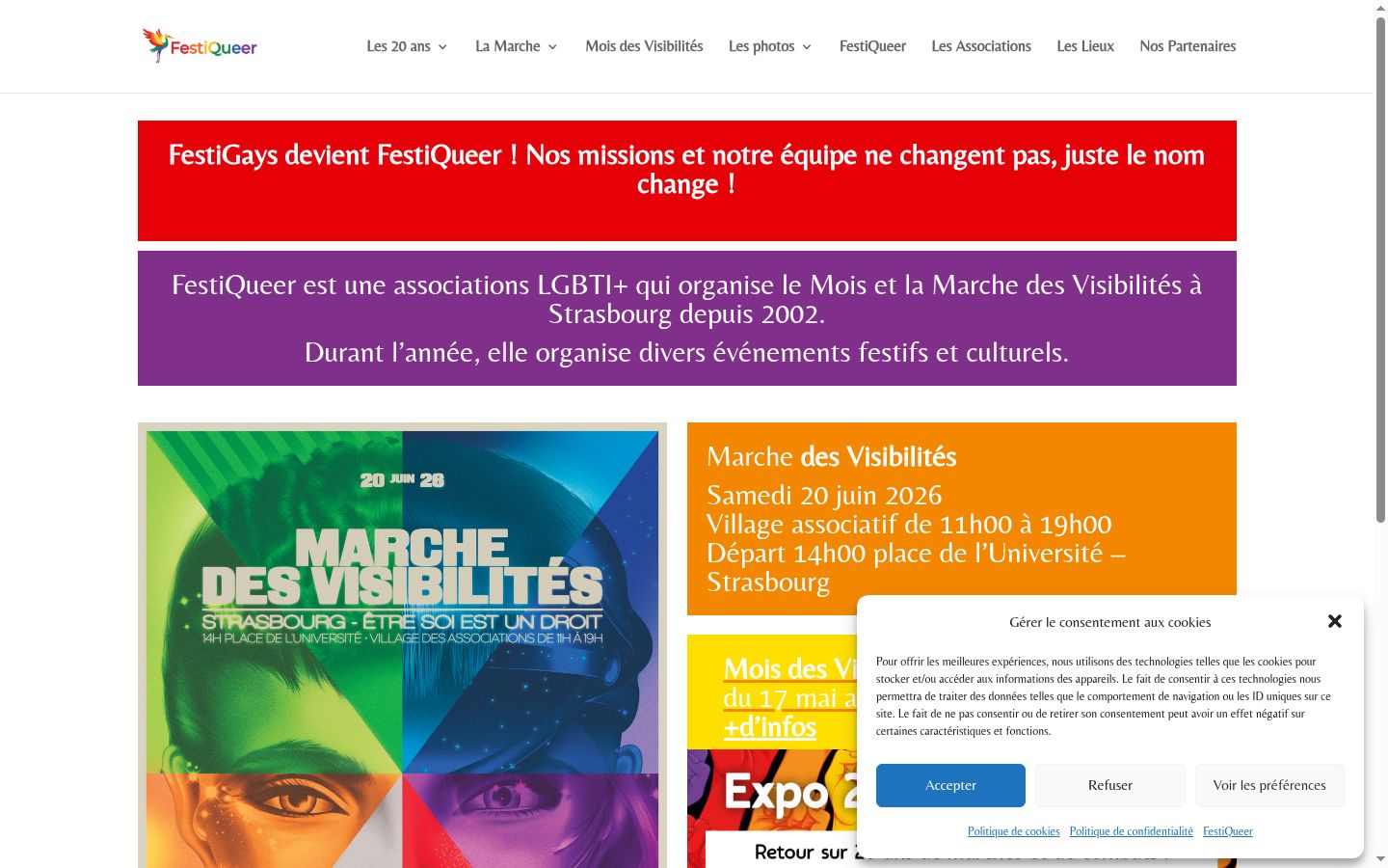 Screenshot des Einwilligungsbanners vor jeglicher Interaktion